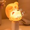 Милый Ночник USB Голосовое Управление Светодиодный Медвежонок Масло Ночник Животное Детский Ночной Светильник Диммируемый Прикроватный Ночной Светильник Милый Медведь
