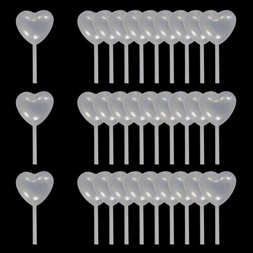 50pcs 4ml Transparent Liquid Dropper Heart Shape Liquid Transfer Pipettes Birthday Party