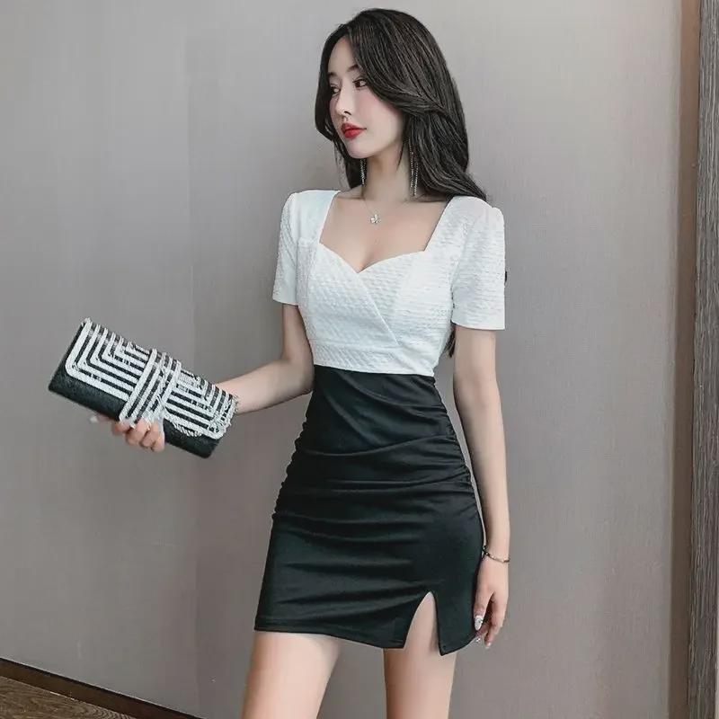 Платье для ночного клуба Slim Fit с глубоким вырезом - элегантная и соблазнительная женская одежда для вечеринок