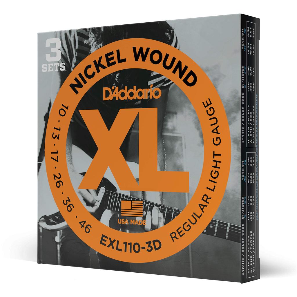 Струны для электрогитары D'Addario EXL-110-3D (3-Pack)