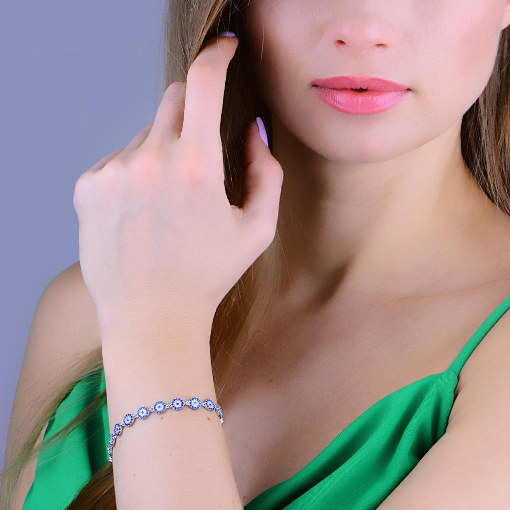 Браслет от сглаза из стерлингового серебра 925 пробы, серебряный браслет с турецким глазом, регулируемый браслет, браслет с голубым глазом, подарок для себя