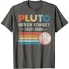 Винтажная футболка Never Forget Pluto Funny Retro Astronomy Space