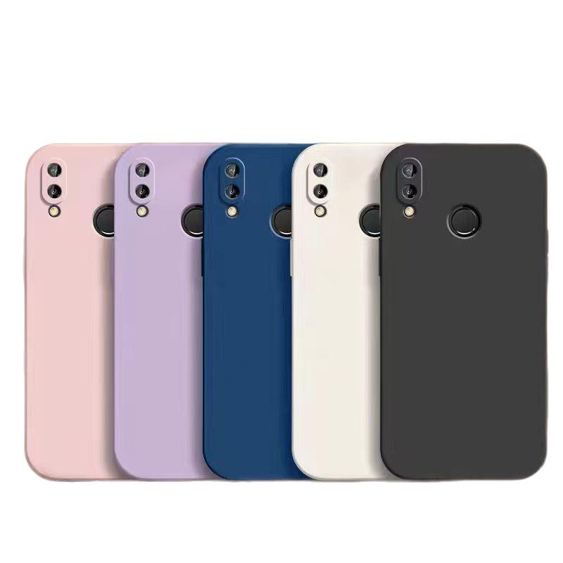 Чехол из жидкого силикона Huawei Nova 3i, ударопрочный - Простой, приятный для кожи, однотонный чехол