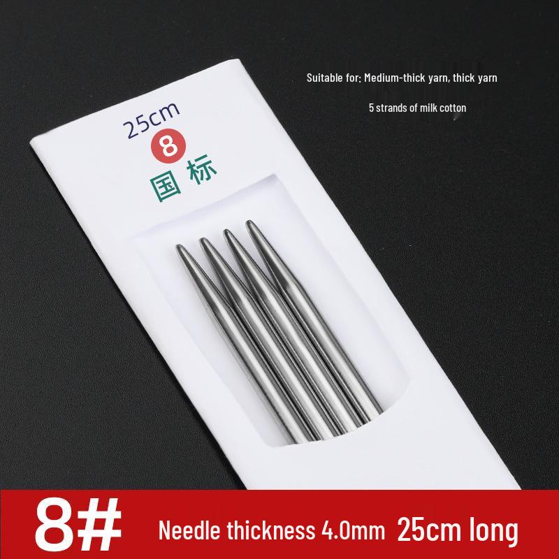 Three Swallow Stainless Steel Knitting Needles Set for Handmade Scarves and Sweaters