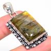 Labradorite Handmade 925 Sterling Silver Jewelry Pendant 2.05" R9W42