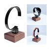 C Shape Watch Display Stand Tool Wooden Base Jewelry Bracelet Bangle Rack Wrist Holder