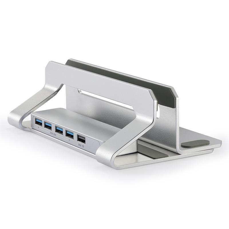 Вертикальная настольная подставка для ноутбука и планшета с USB-хабом