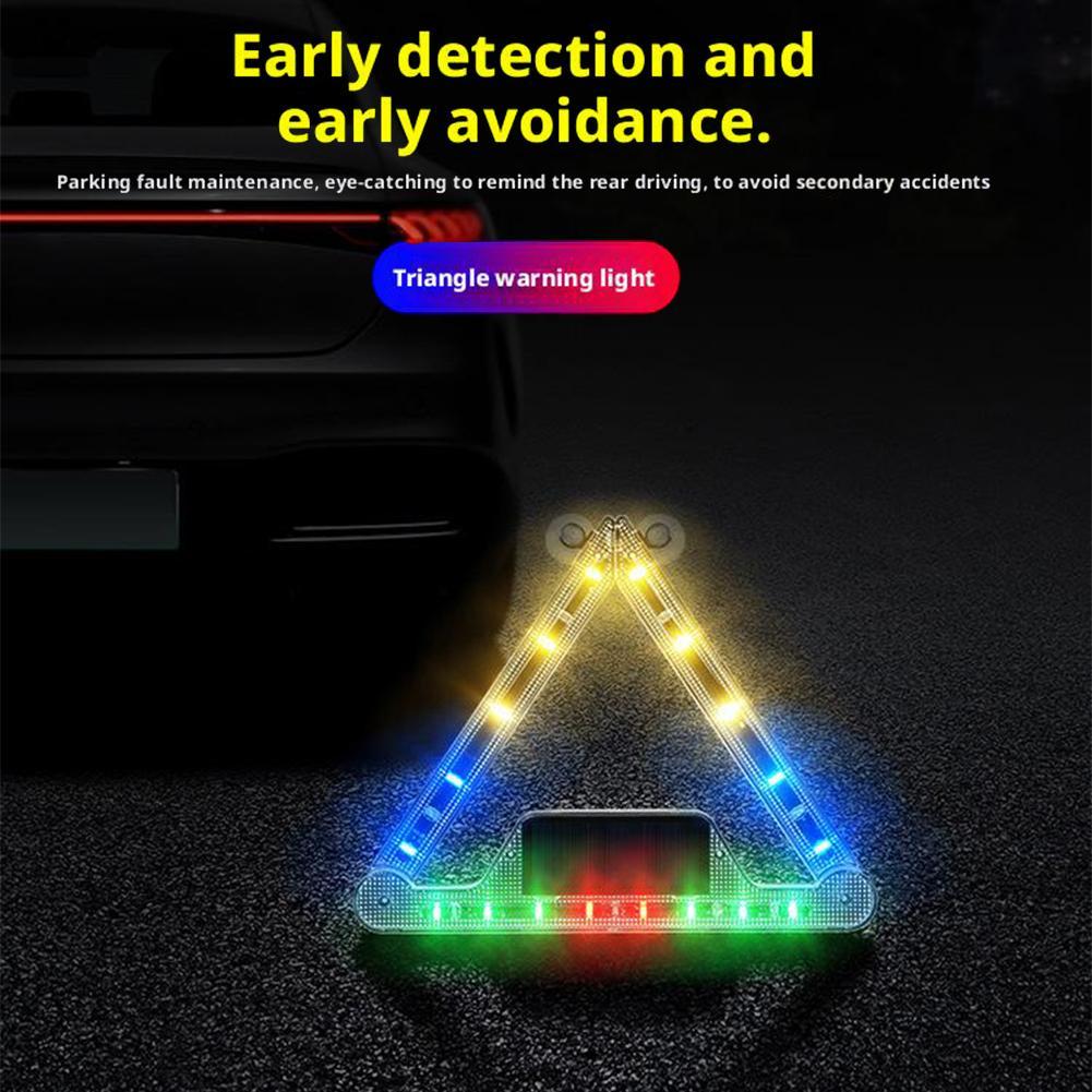 Предупреждающий знак аварийной остановки в виде треугольника, работающий от солнечной энергии, мигающий свет, оборудование, мотоцикл, герой, предупреждение, аварийные аксессуары, светодиод, E1S5