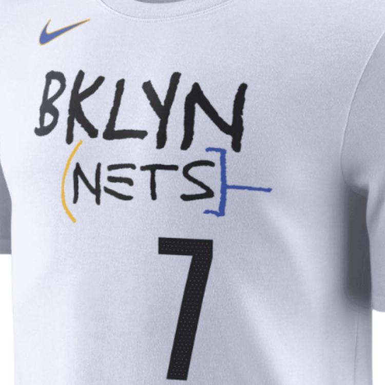 Nike Футболка NBA Brooklyn Nets Kevin Durant City Edition белая мужская уличная одежда DV5975-101