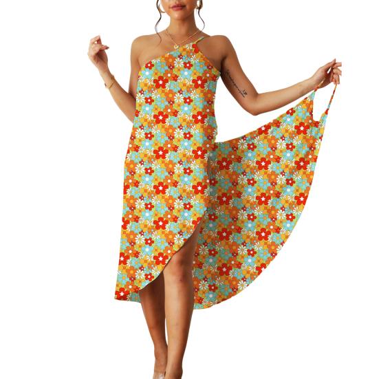 Быстросохнущий стильный солнцезащитный женский купальник без рукавов, пляжное платье