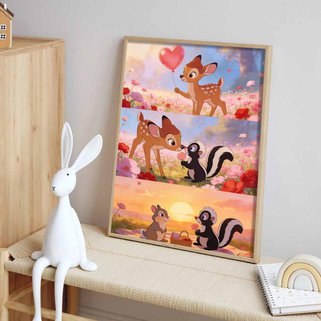 Disney 5D Diamond Painting Kit Bambi Flower Friendship Home or Office Home Decor Art Diamond Painting Kit