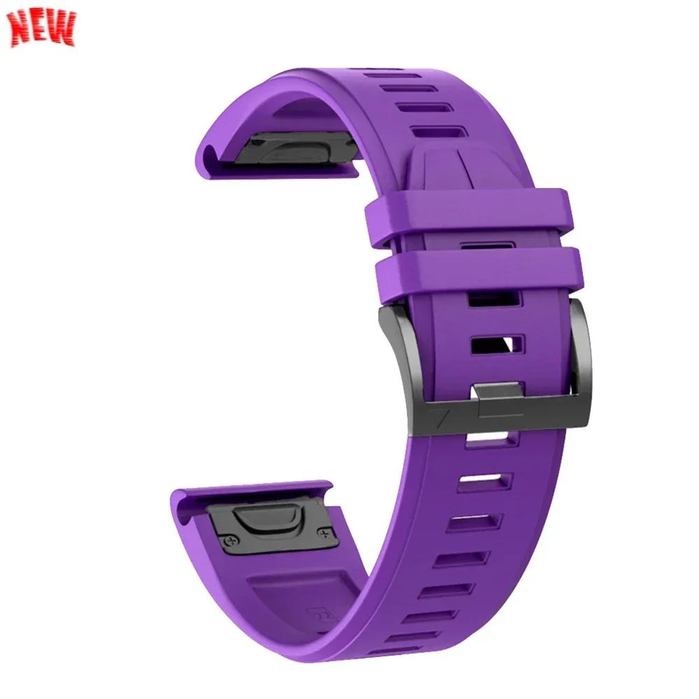 Силиконовый ремешок 26 мм 22 мм для Garmin Fenix 8 E 7 7X Pro 5 5X Plus 6 6X Pro Epix Gen 2 Tactix 8 7/Enduro 3 Браслет QuickFit