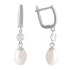 Серебряные серьги с натуральным жемчугом 8ct (2041351)