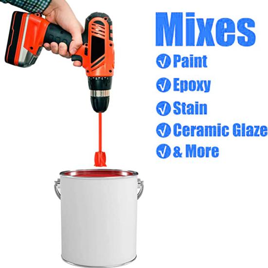 2Pcs Epoxy Mixing Stick Helix Shape Tear Resistant Stirring Mixes Epoxy Resin Latex Oil Paint Mixing Rod Drill Attachment