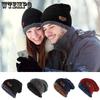WTEMPO Unisex Winter Woolen Hats Knitted Solid Color Hats Thick Warm Bonnet Beanie Hats Soft Knitted Beanies Caps