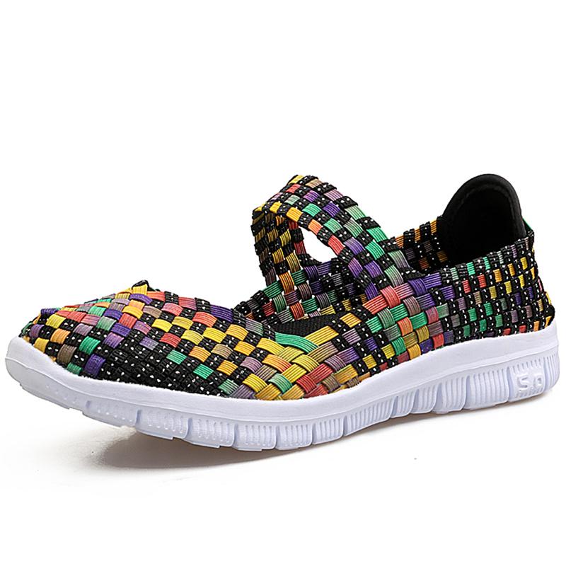 Женские модные повседневные кроссовки, радужные женские кроссовки, обувь на плоской подошве из сетчатой ​​ткани, размер 35-42