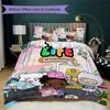 Toca Boca Life Pattern Bedding,Quilt Set Quilt Cover Pillowcase Home Birthday Gift (1*duvet cover+2*pillowcase,without core)XSJT0917198