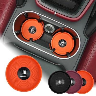 Комплект из 2 штук 3D круглых автомобильных подстаканников для Vellfire, коврики для стаканов в автомобильные подстаканники, совместимые с автомобилями серий 40, 30 и 20.