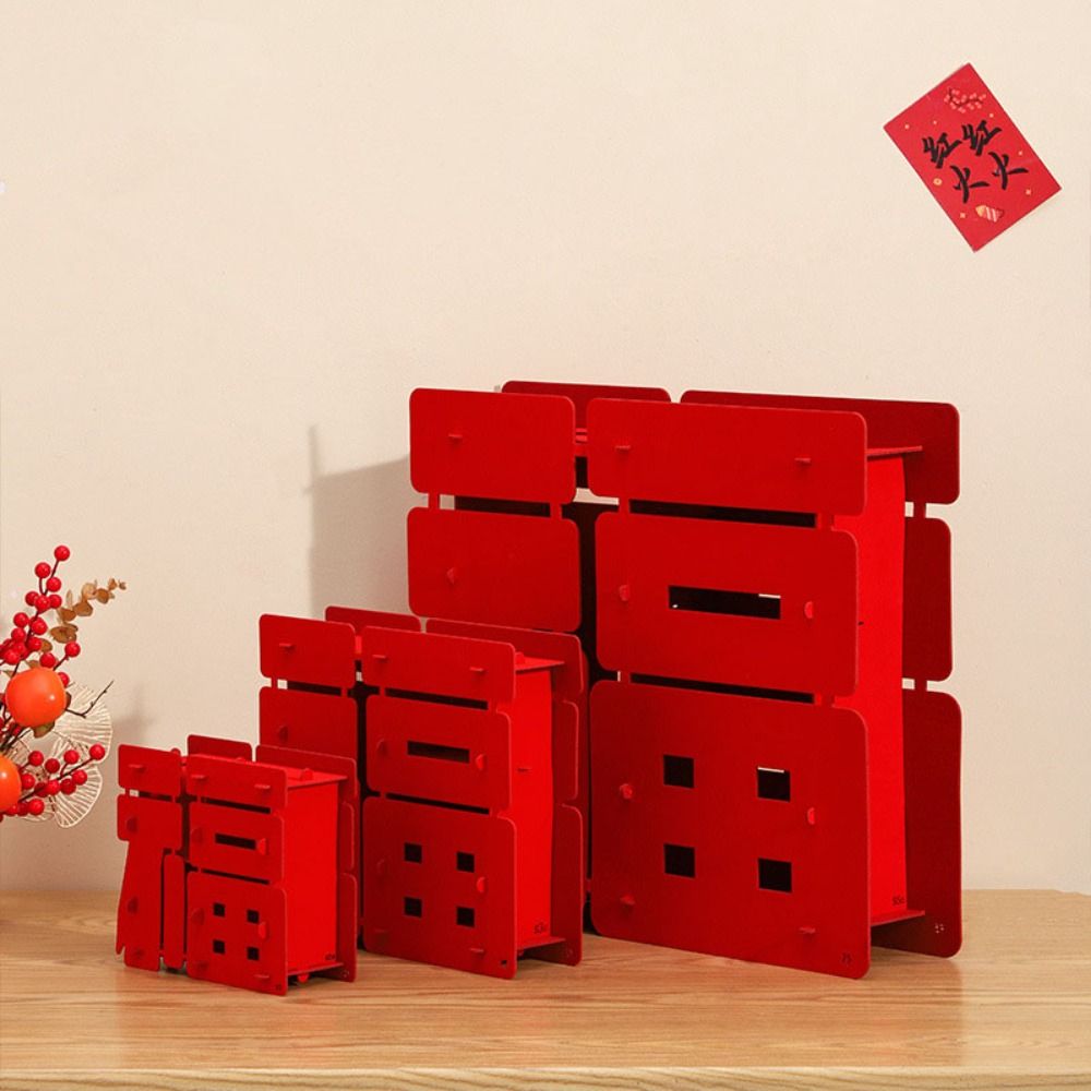 Войлок Весенний Фестиваль Фу Персонаж Орнамент DIY Сцена Макет Украшения Свадьба