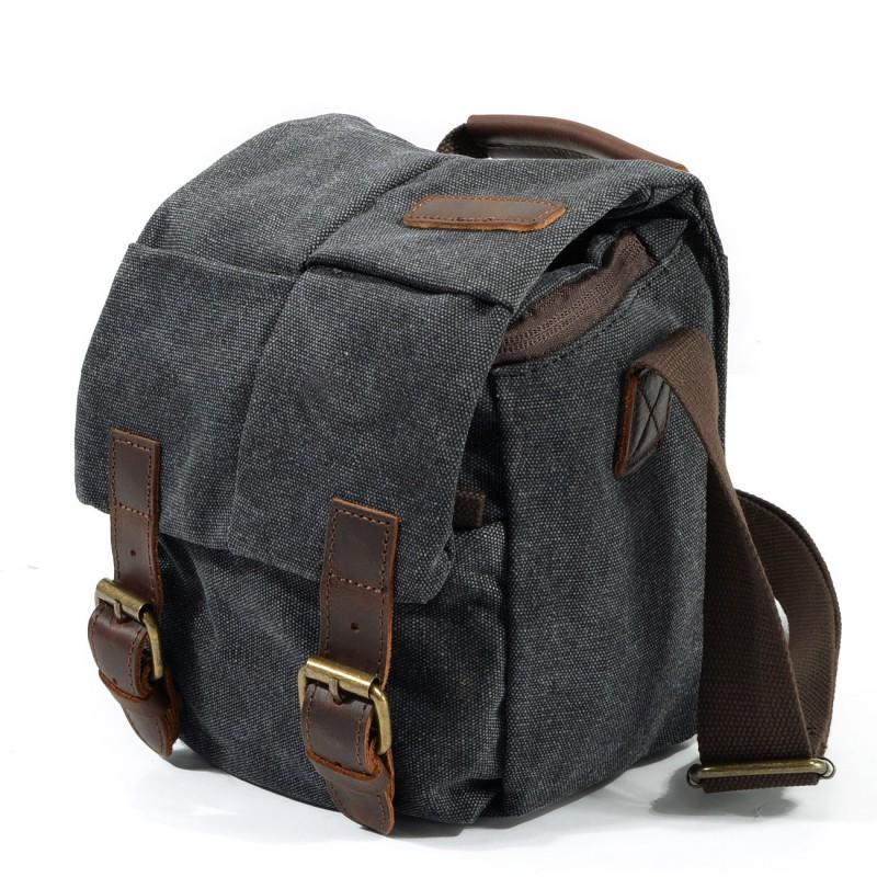 Vintage Canvas DSLR Camera Shoulder Bag Men Women Outdoor Travel Photography With Waterproof Shockproof Interior