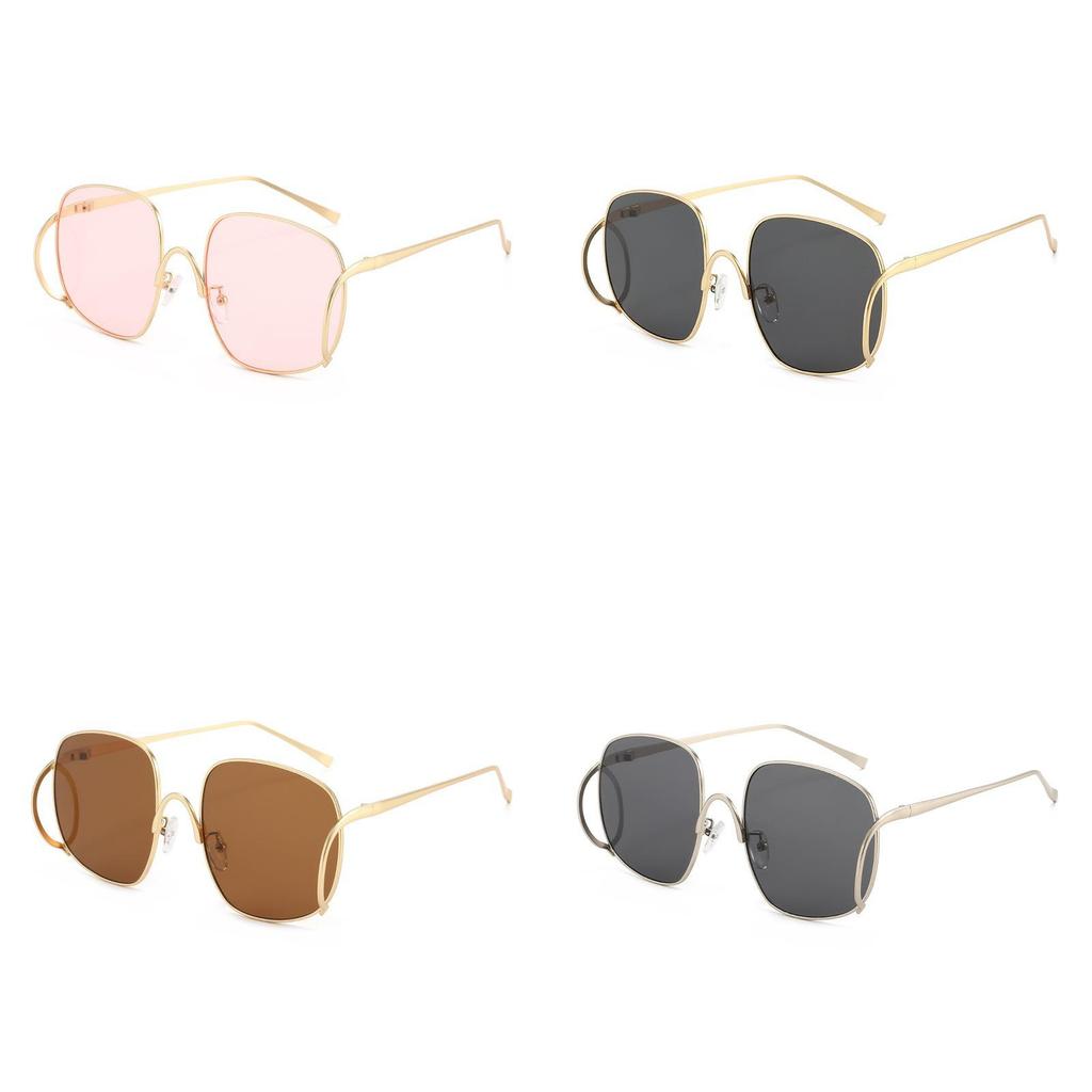 Fashion Metal Square Frame Sunglasses With For Men Women Outdoor Activities