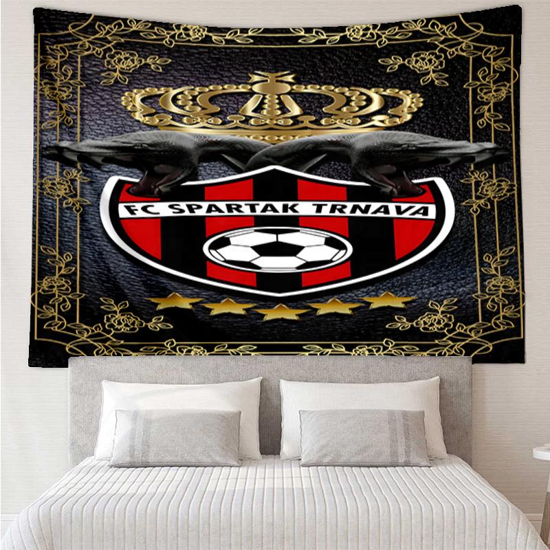 1PC Star Soccer Emblem Printed Tapestry Room Decoration Wall Hanging for Living Room Bedroom, dormitory, Birthday and Christmas gifts