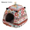 Squirrel Bed Colorful Pattern Keep Warmth Soft Texture Cute Pet Rat Squirrel Nest with Chain Small Animal Supplies