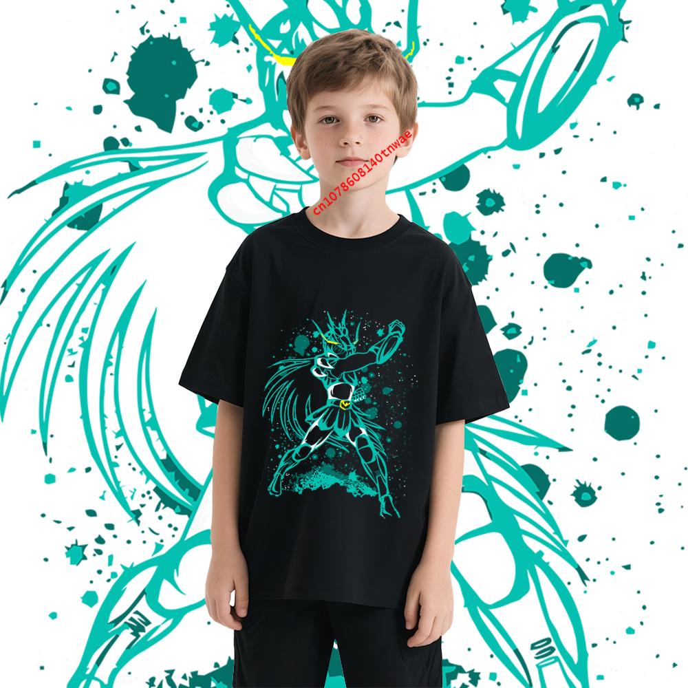 Saint Seiya Dragon Shiryu Anime Print Kids T Shirt 100 Cotton Boys Girls Unisex Cartoon Tee Soft Comfortable Short Sleeve Top