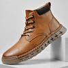 Мужские ботинки ручной работы до щиколотки зимние кожаные осенние уличные походные ботинки кроссовки с высоким верхом обувь противоскользящая