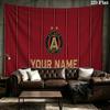 Custom Name Atlanta United FC Printed Tapestry – Wall Hanging for Bedrooms, Dorms, and Home Decor