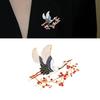 Elegant Crane And Plum Blossom Brooch Adornment For Women Featuring High Quality Alloy Perfect For Various Occasions