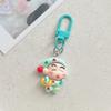 Crayon Shin-Chan Автомобильный брелок для ключей Милая пара Школьный ранец Украшения Аниме Мультфильм Подвеска Брелок Фигурки Аксессуары Подарок