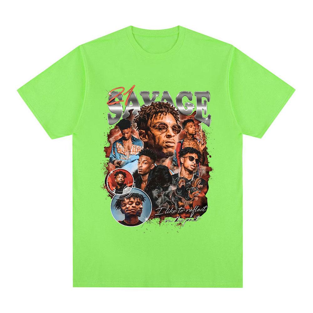 Графическая футболка унисекс 21 Savage, женская, винтажная, хип-хоп, хлопковая, повседневная, свободная, оверсайз, с коротким рукавом, подарок для фанатов