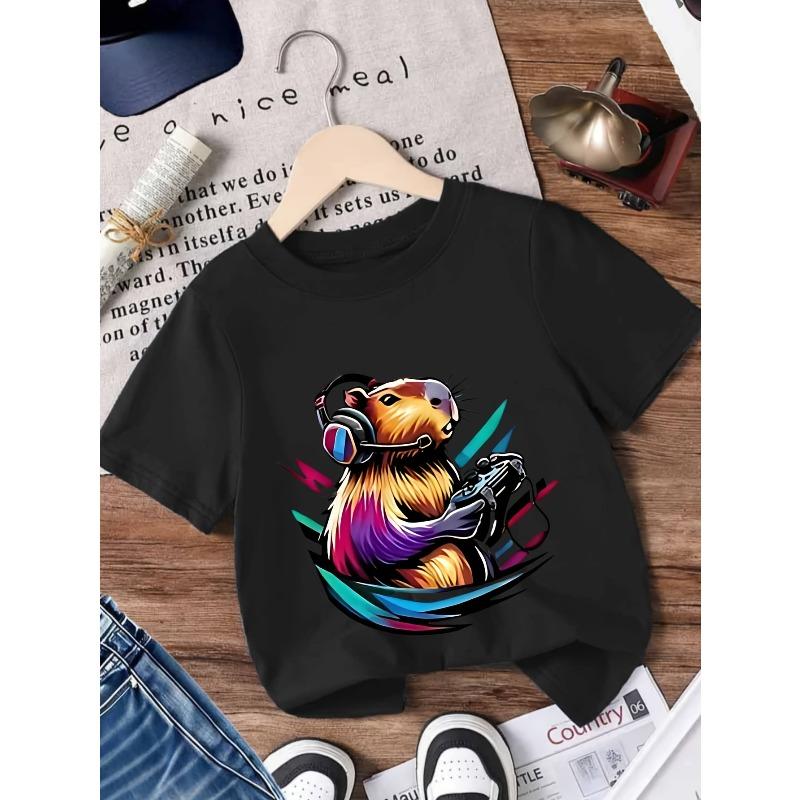 European sizes Cotton Short Sleeve T-Shirt - Soft Breathable Summer Casual & Outdoor Sports Wear with Loose Fit Round Neck