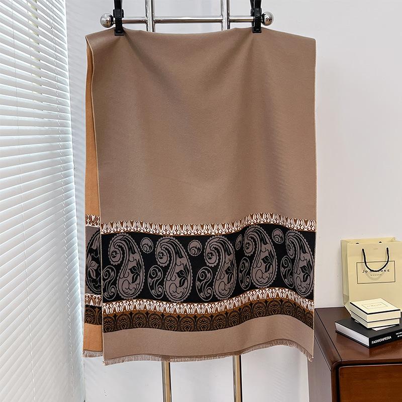 Autumn And Winter Bean Plant Germ Warm Tenderness Retro Style Women Warm Scarf Air Conditioner Shawl Scarf