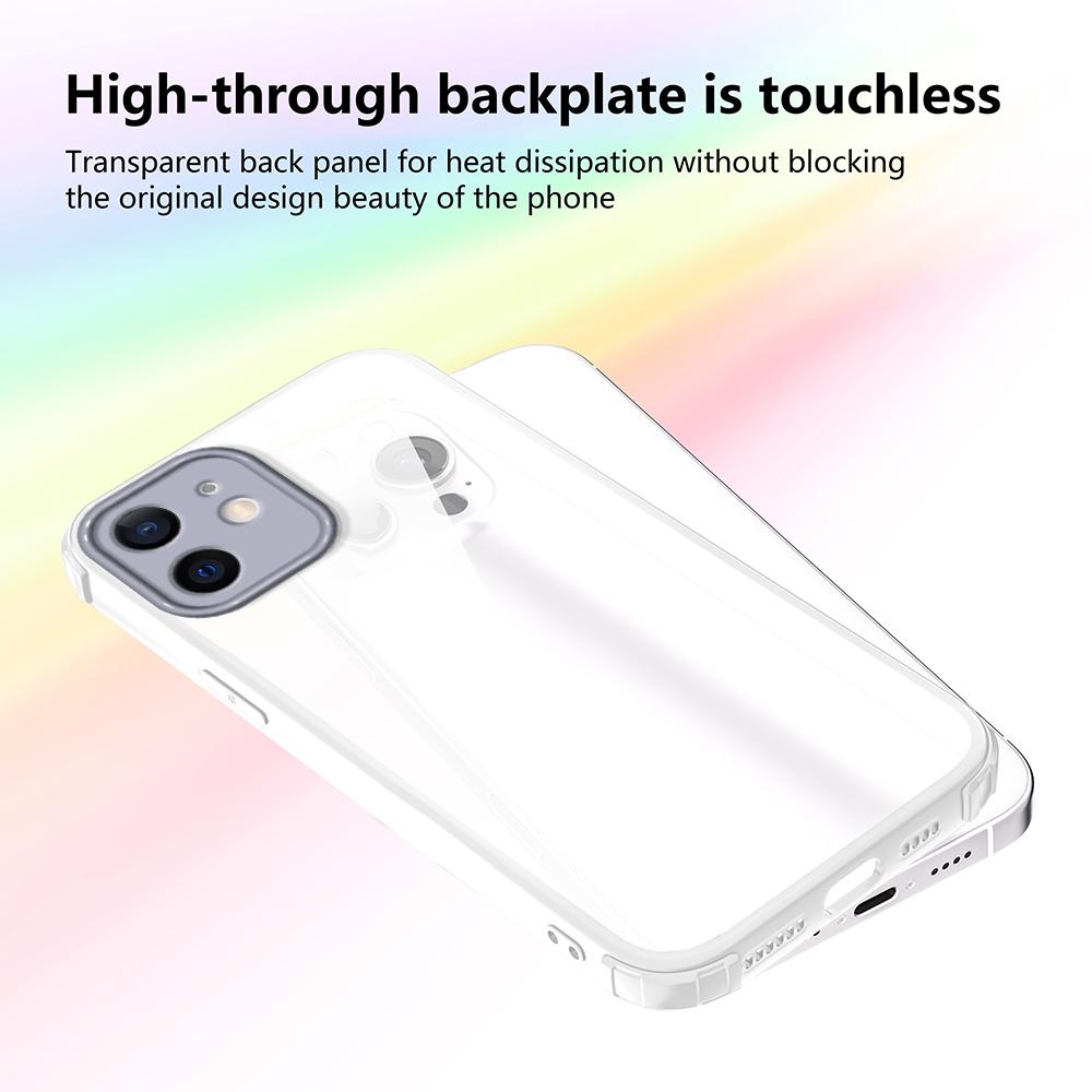 For iPhone 12 Case Reinforced Corner Shockproof TPU + Acrylic Phone Cover