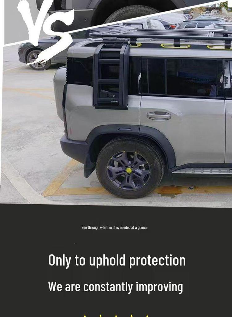 Jetour Traveler ShanHai T2 Алюминиевая боковая лестница на крышу и платформа на заднее окно