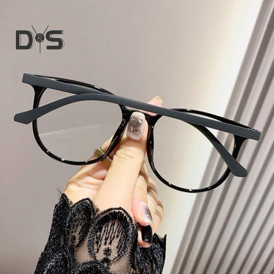 Anti-blue Light Glasses Unisex Retro Small Frame Clear View Strong Hinge Reduce Eye Fatigue Eye Protection Clear Bluelight Glasses Spectacles Office