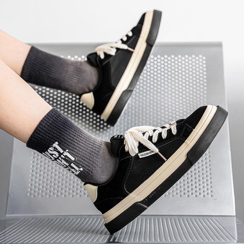 Fashion Skateboarding Shoes For Men Men's Skate Shoes Thick Sole Casual Comfortable Sneakers Trainers Lace Up Platform Skateoard Shoes