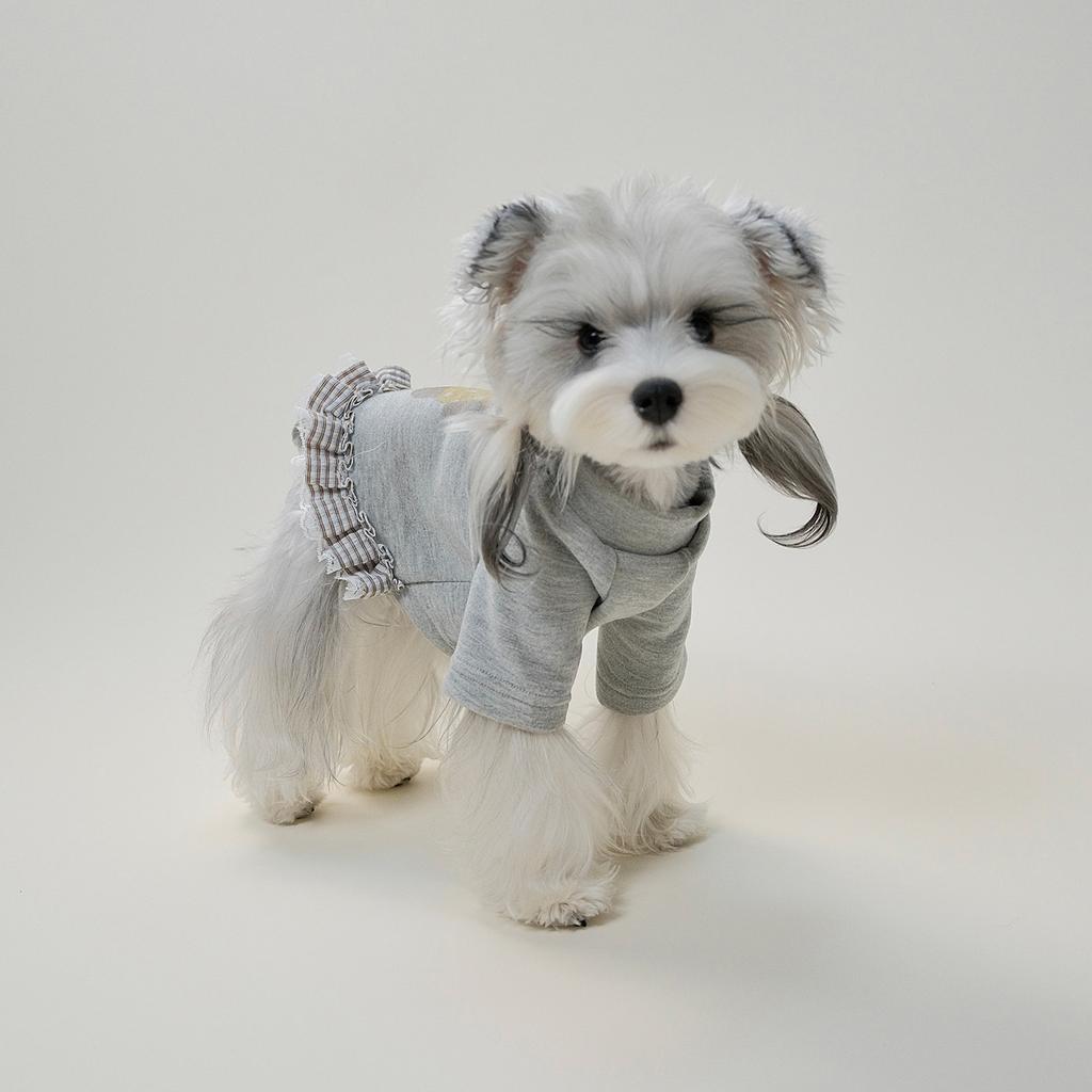 Rudywear Pet Autumn and Winter Turtleneck Warm Fleece Shirt Small Dog Teddy Bigbear Schnauzer Dog Clothing