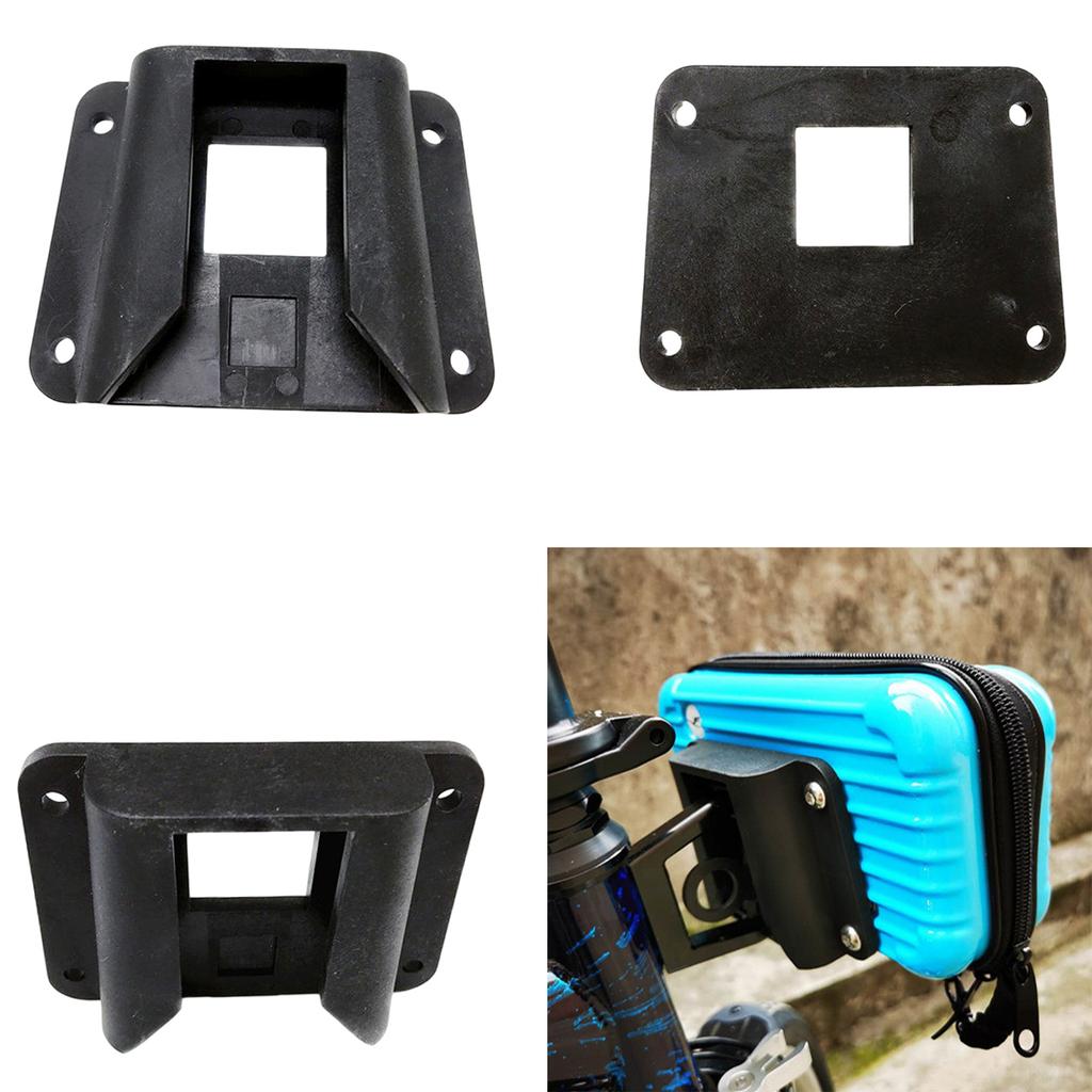 Folding Bicycles Bag Basket Bracket Front Carriers Block Adapter with Screw Plastic Folding Bicycles Bag Rack Mount Base