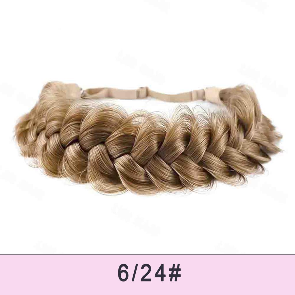 MISS WIG Регулируемая плетеная повязка на голову ручной работы - высокотемпературный головной убор из натурального волокна для женщин