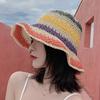 New Hyunya Style Colorful Hand Crocheted Foldable Crochet Shading Sunscreen Tourism Resort Seaside Straw Hat