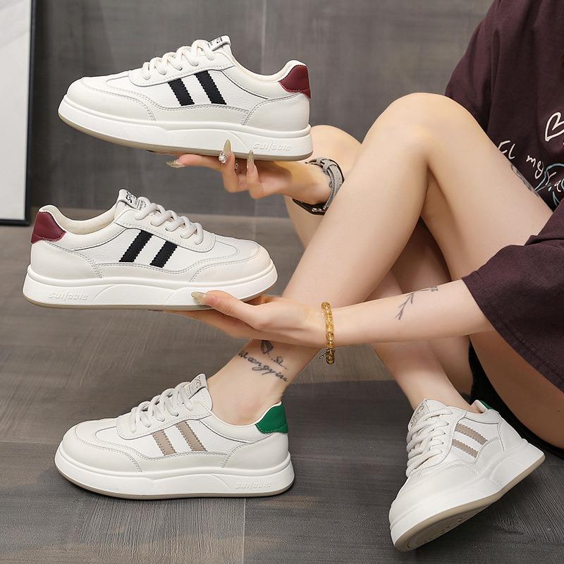 Женская обувь новая весна и осень нишевая ракушечная голова белые туфли платформа универсальная спортивная обувь для скейтборда повседневная