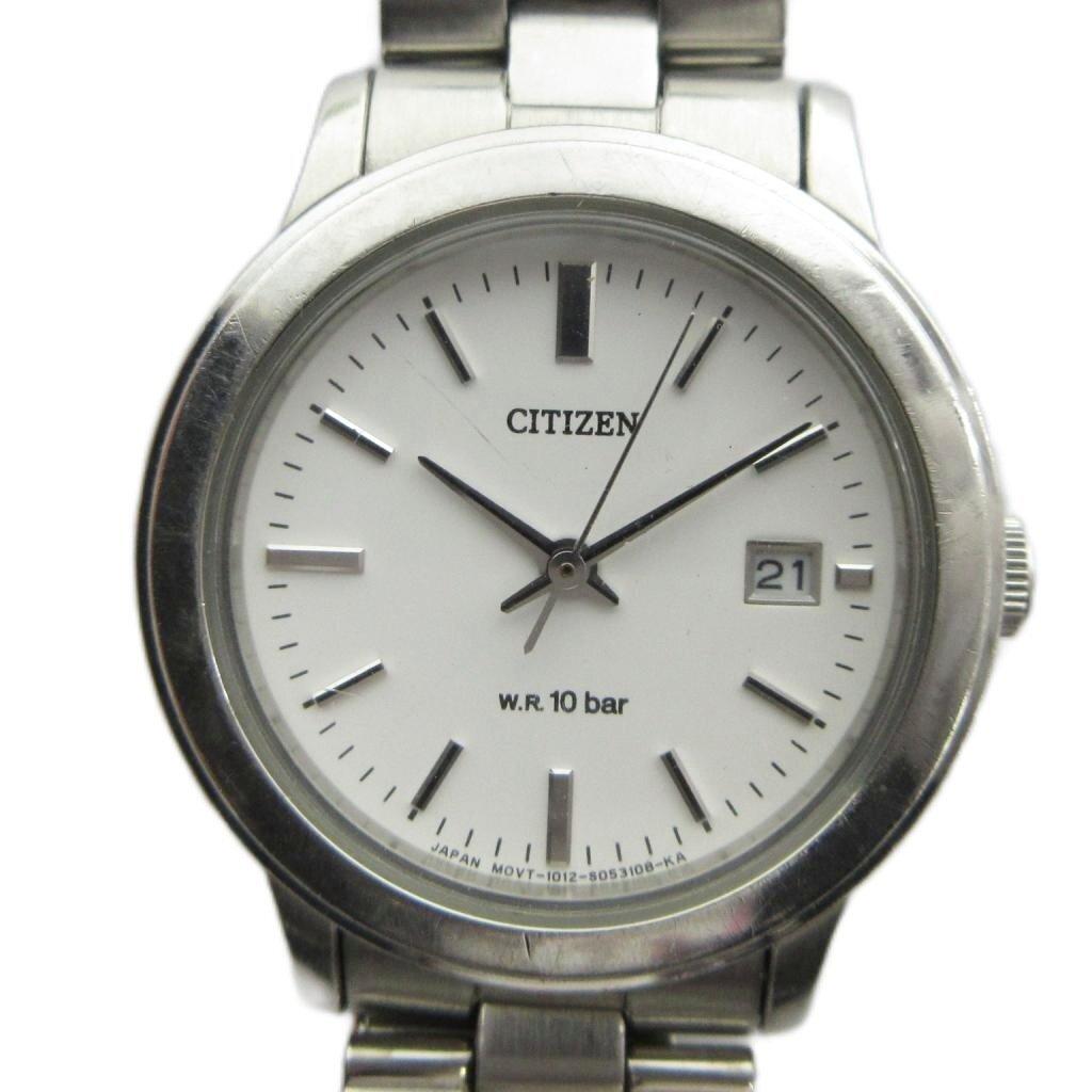Citizen С часами White Silver 1012-S031460, Кварцевые, Календарь, Циферблат, Тон, Женские GY18 /MQ