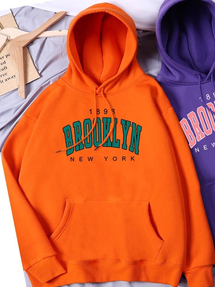 Мужские толстовки с длинными рукавами «Бруклин 1898», Нью-Йорк, США, женские толстовки с принтом, осенне-зимняя толстовка, одежда, свободная толстовка большого размера