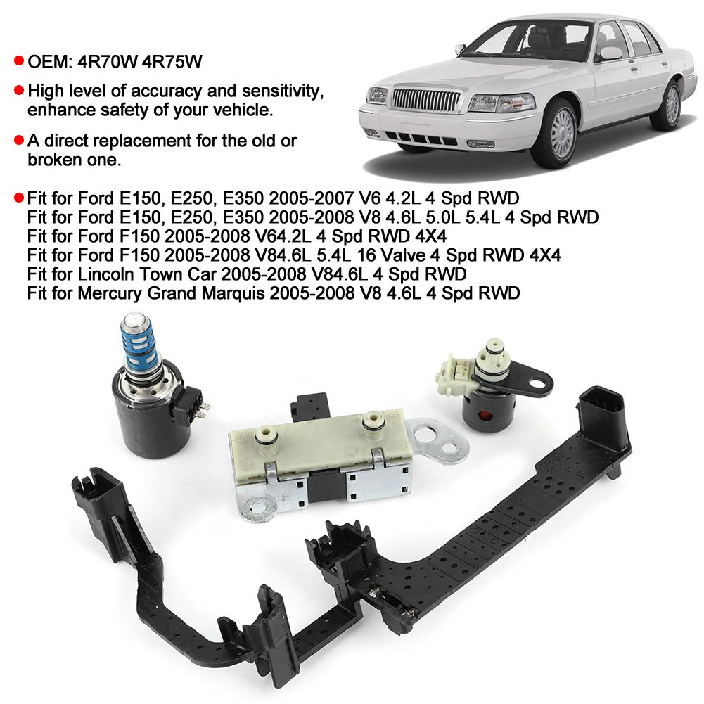 Комплект электромагнитных клапанов коробки передач, 4 шт., подходит для Ford E150 E250 E350 F150 2005-2008 4R70W