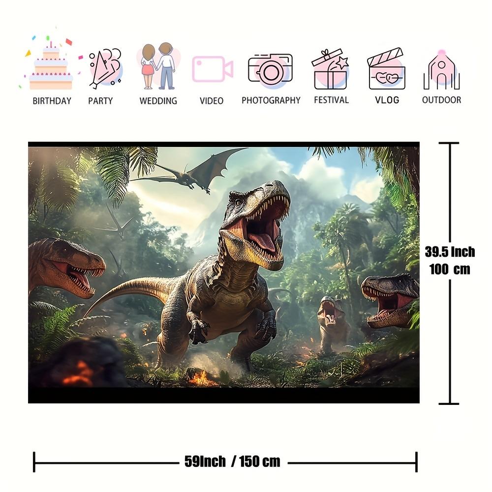 Dinosaur jungle background banner, suitable for prehistoric themed parties and celebrations, indoor and outdoor use