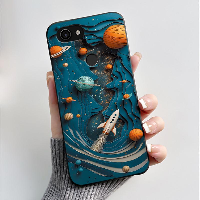 For Google Pixel 3a XL Case Black Bumper Soft TPU Silicone Cover for Pixel 3A XL Phone Cases Pixel3A 3 A 3AXL Butterfly Capa