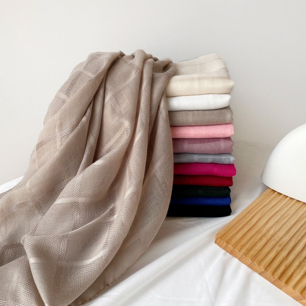 Элегантные женские шали корейские длинные шелковые шали простые роскошные шелковые шарфы женские